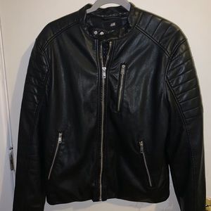 Black H&M leather jacket